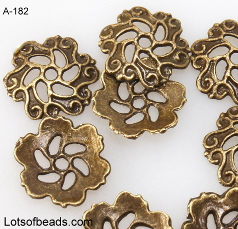 Bronze Filigree Bead Cap